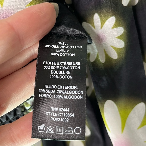 Nicole Miller NWT Hazy Daisy Cotton Sweetheart Crop Top Puff Sleeve Women’s Sz P - Picture 10 of 12